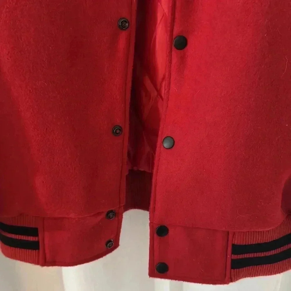 Vintage Red and Black Varsity Jacket XL – Bold & Classic! - Picture 6 of 8